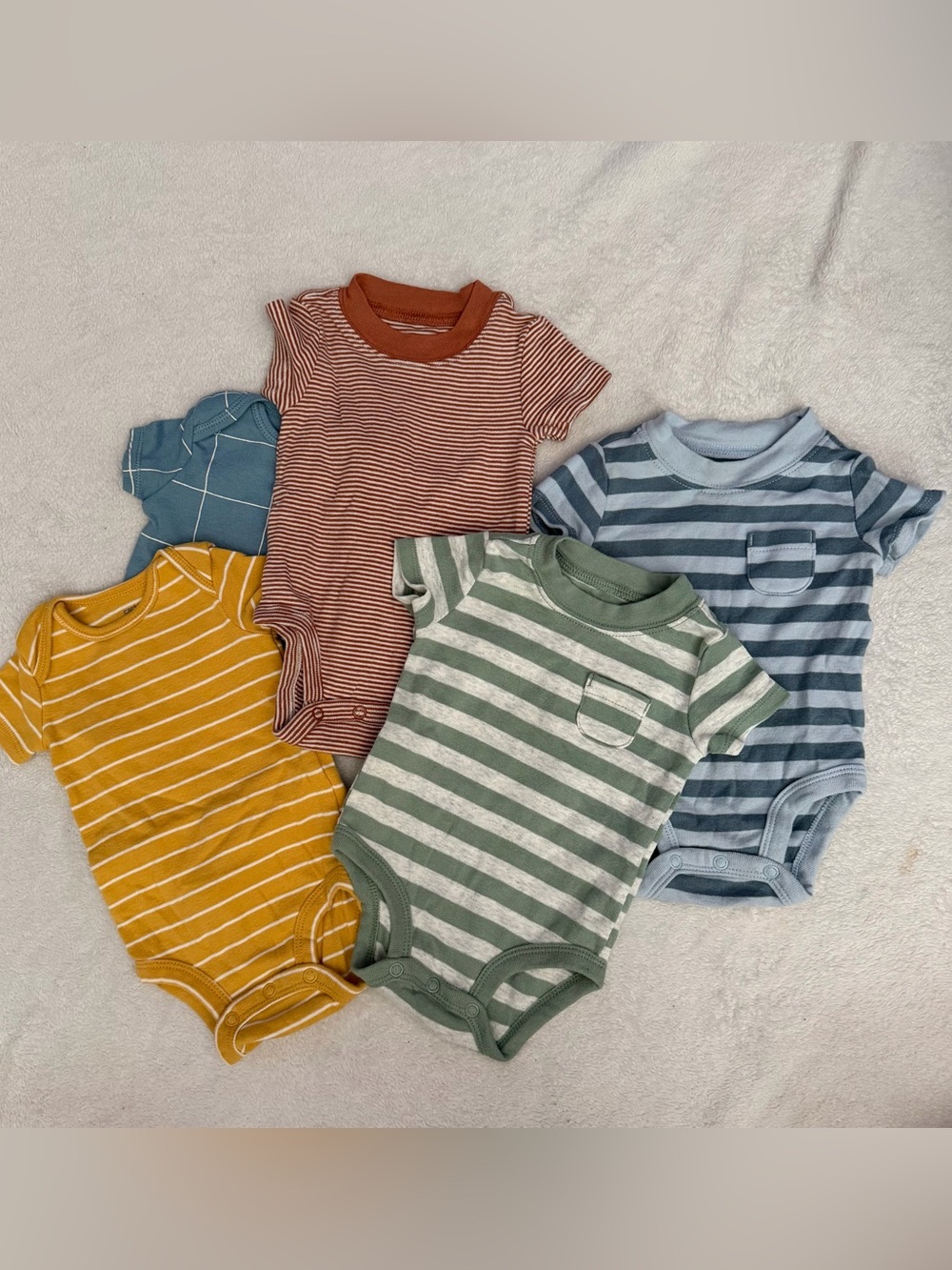 Striped Carter’s Cotton Baby Onesie Set